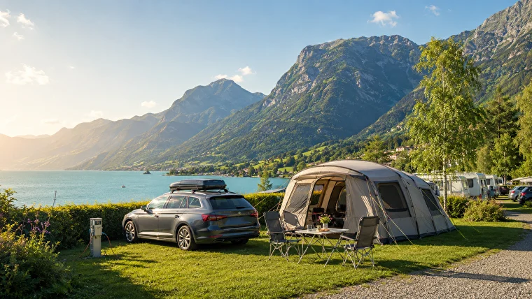 Tranquil lakeside car rental