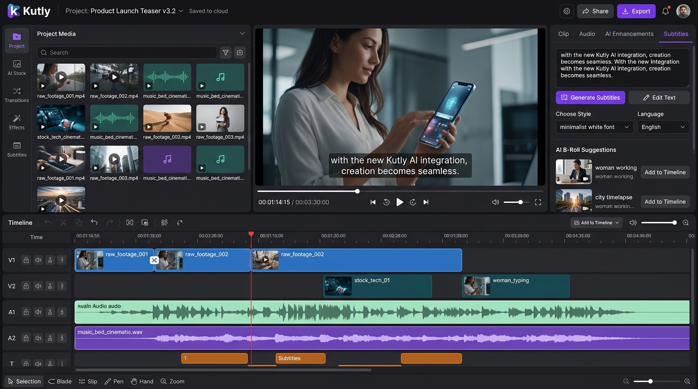 Kutly AI Video Editor & Motion Designer