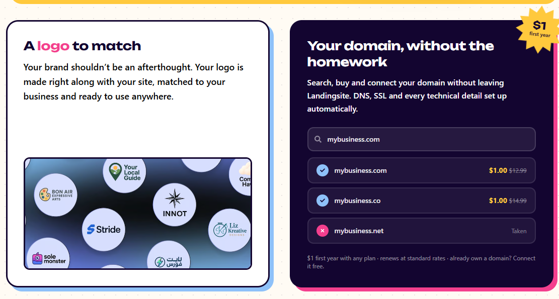 Landingsite.ai Automated Brand Identity and Logo Generation